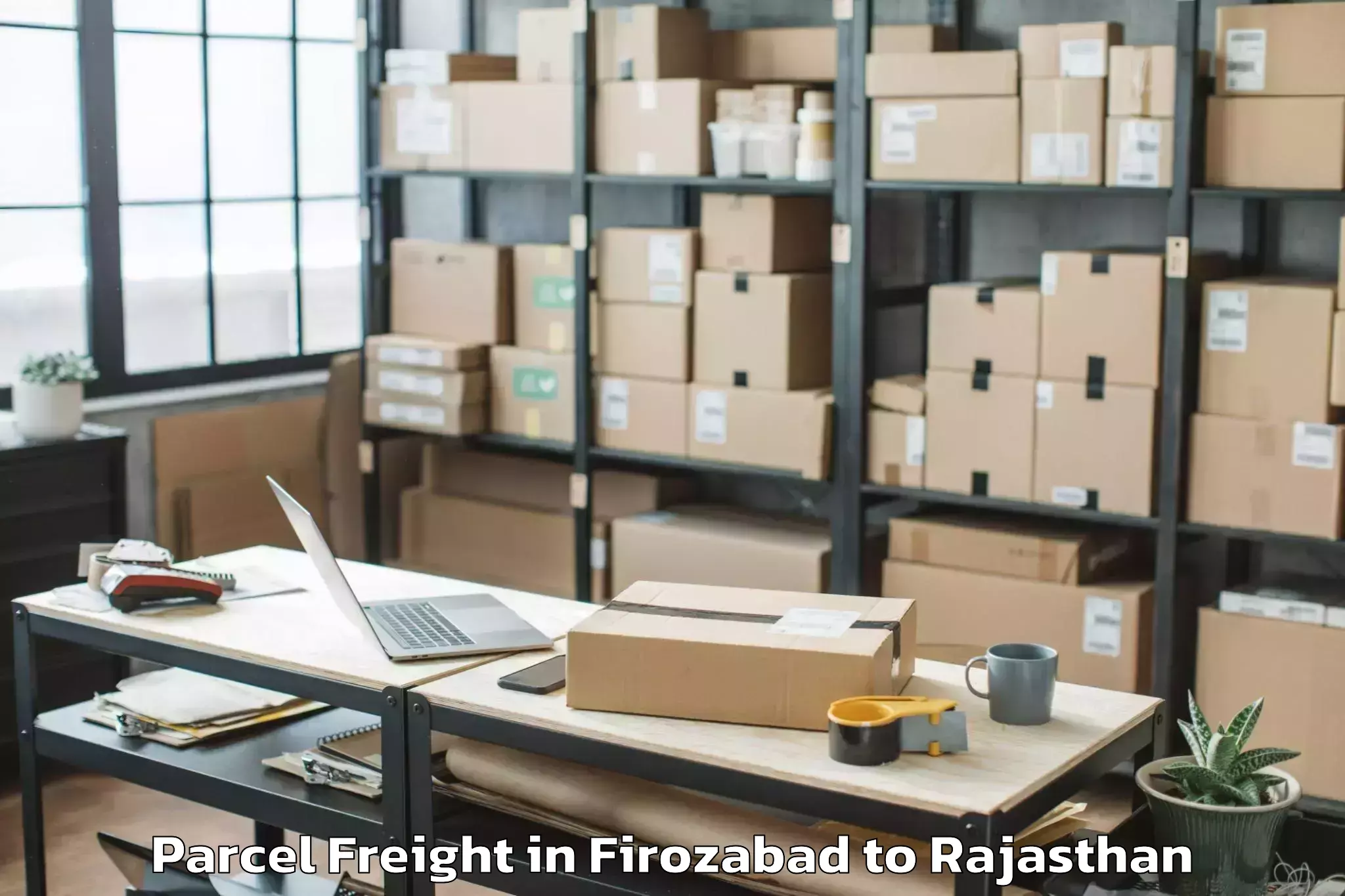 Book Firozabad to Icfai University Jaipur Jaipur Parcel Freight Online